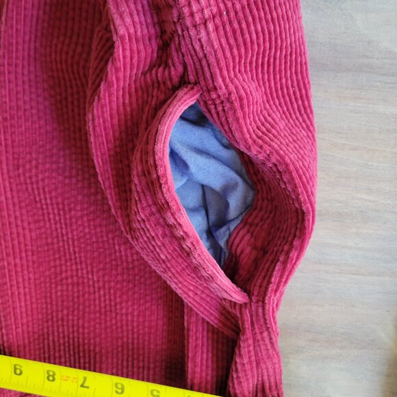 LL Bean Pink Corduroy Shirt Jacket Women’s Large Wide Wale Shacket - Picture 6 of 8